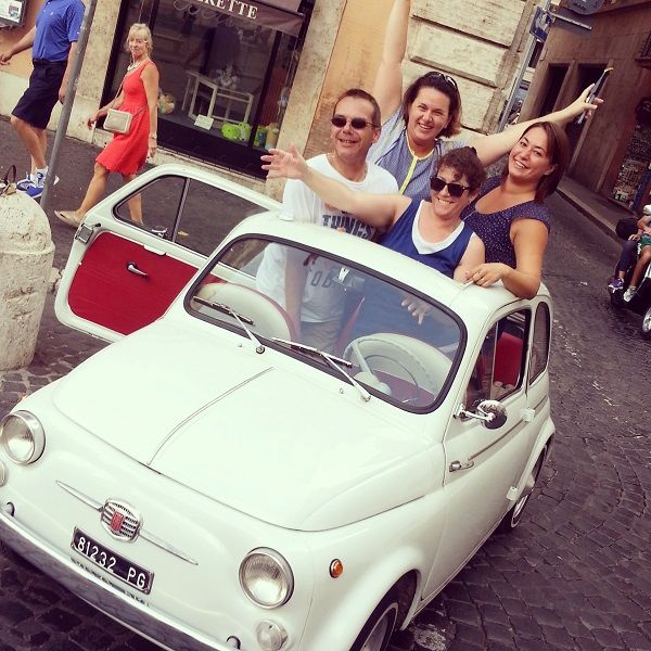 Rome Driving Tour By Vintage Fiat 500 - The drive reality: manual transmission and Rome traffic