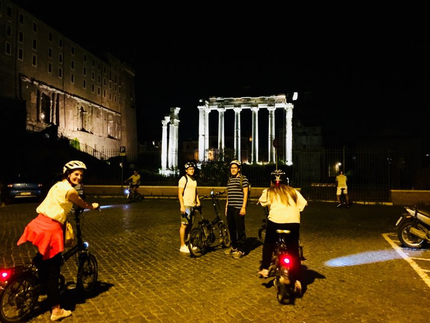 Rome: E-Bike Night Tour with Food and Wine Tasting - Salumeria time: cold cuts, cheese, and wine with breathing room
