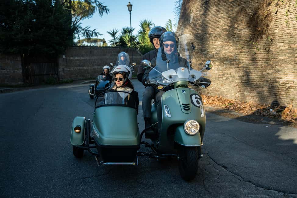 Rome: Evening Vespa Sidecar City Tour - Baths of Caracalla and the Pyramid of Cestius: Rome that feels more personal