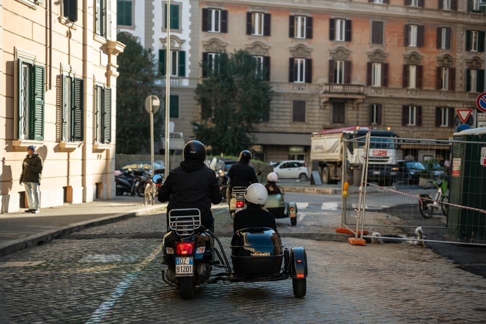 Rome: Evening Vespa Sidecar City Tour - Aventine Hill and Giardino degli Aranci: the viewpoint you’ll remember
