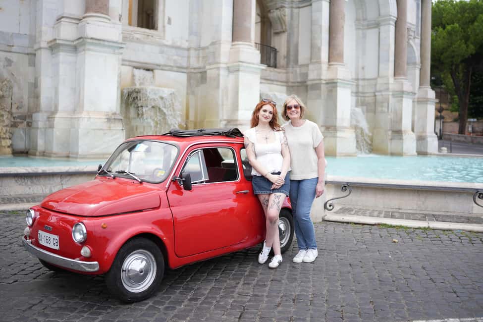 Rome: Fiat 500 Experience with Gelato and Photos - Fontana dell’Acqua Paola: A Real Photo Moment