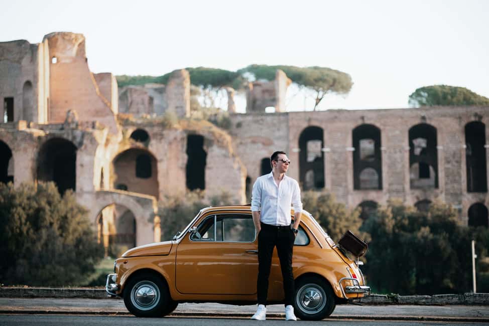 Rome: Fiat 500 Vintage City and Photo Tour - Colosseo photos: more than a quick stop