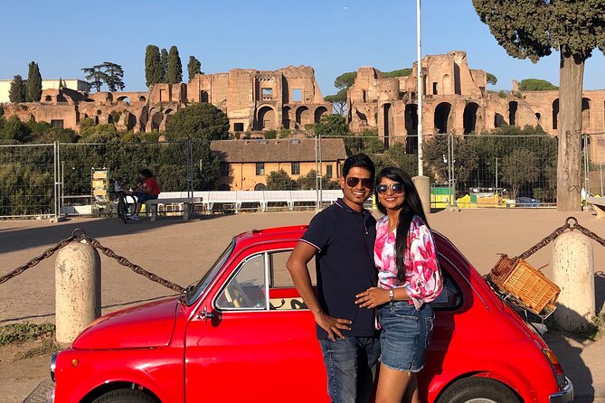 Rome Fiat 500 Vintage tour - Arco di Druso near Porta San Sebastiano: quick, satisfying history