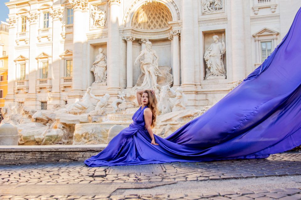 Rome: Flying Dress Photoshoot at Trevi Fountain - Languages and Group Size: What You Can Expect