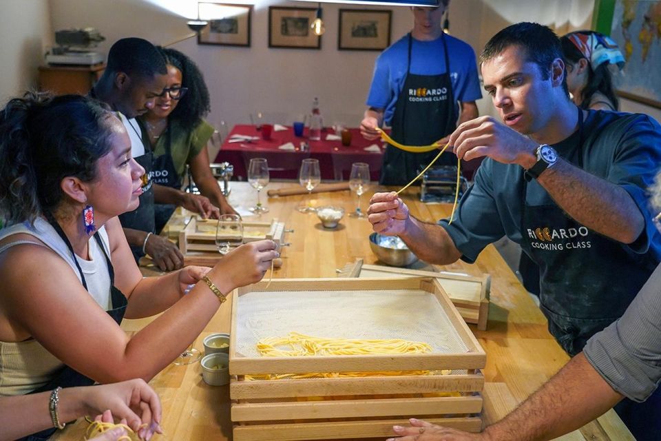 Rome: Fresh Pasta-Making Class with Italian Chef and Wine - Hands-on pasta-making: long pasta, stuffed pasta, and the feel of dough