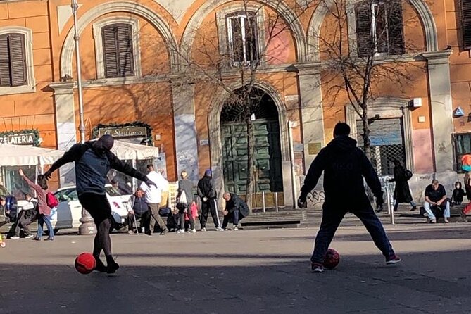 Rome friendly Tour Gelato Pizza Football and PlayGround - Crossing to Tiberina Island: A Quiet Wow Moment