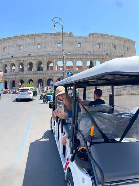 Rome: Fun Golf Cart Tour with Music and Gelato - Colosseum Photo Time Without the Full Grind
