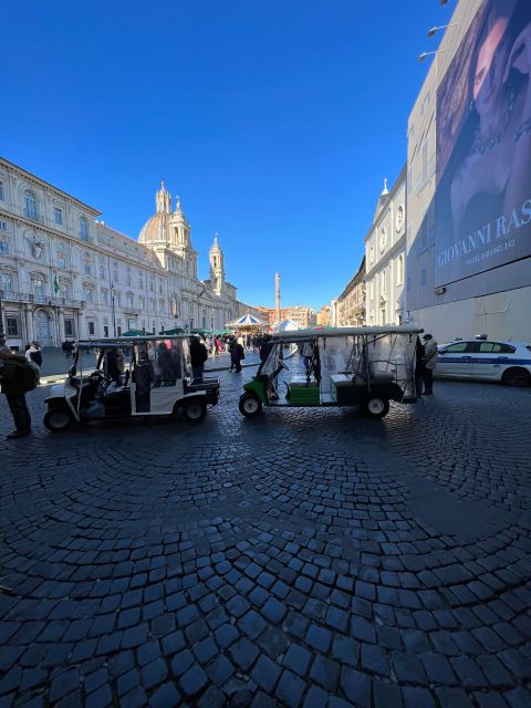 Rome golf car tour - Imperial Rome stops: photo breaks with real context