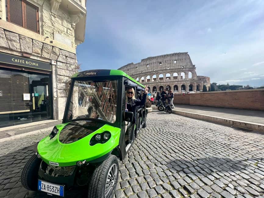 Rome: Golf Cart Tour with Artisanal Gelato Tasting - The Colosseum Area: First Big Views and a Proper Orientation