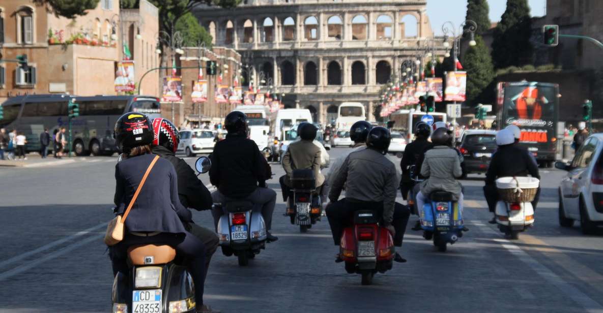 Rome: Half-Day Vespa Tour with Private Driver - Grand Rome: Colosseum to Vatican With Piazza Navona, the Pantheon, and Castel Sant’Angelo