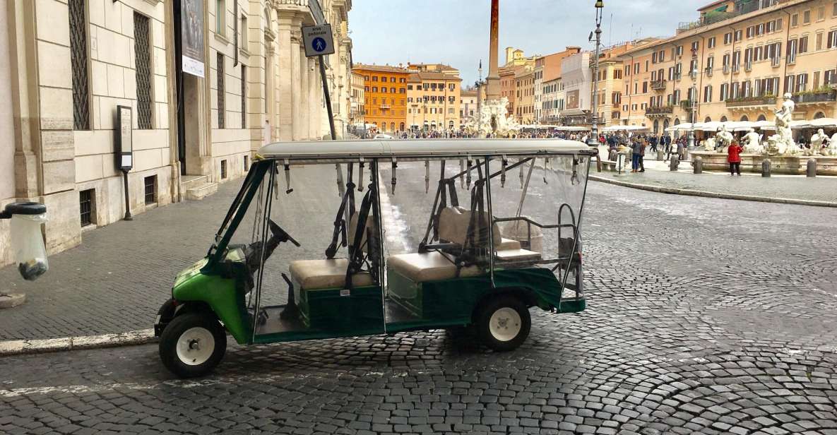 Rome: Imperial City Tour by Golf Cart with Optional Transfer - Villa Borghese Gardens cappuccino (or ice cream) break