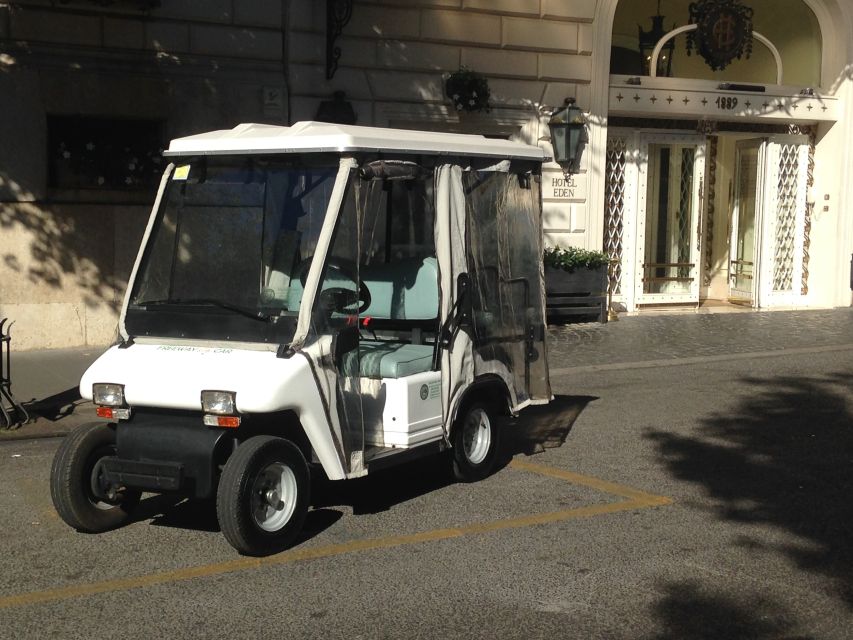 Rome: Imperial City Tour by Golf Cart with Optional Transfer - The Roman Forum and Colosseum stops: seeing power up close