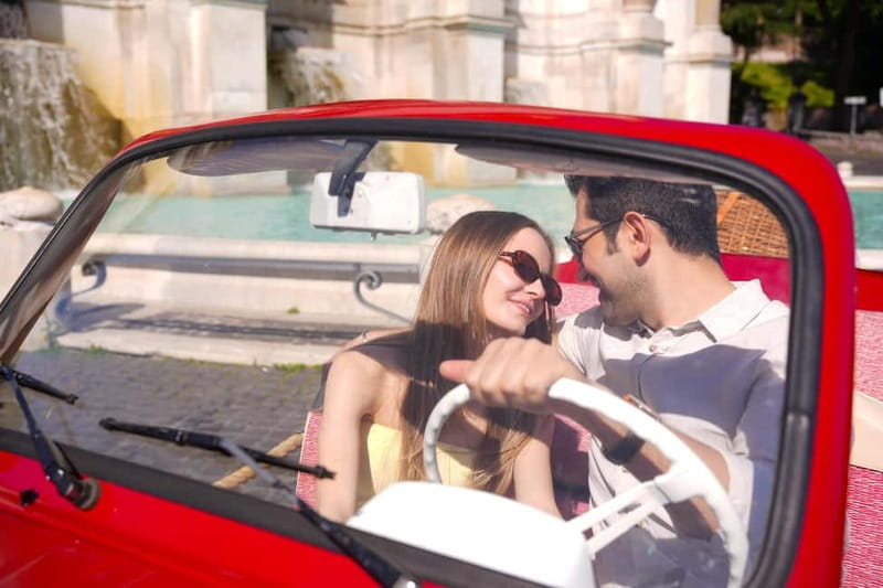 Rome in a Fiat Jolly: Exclusive Vintage Ride & Photo Tour - The Drink Stop and Food Tasting: Small Pauses That Make the Ride Human