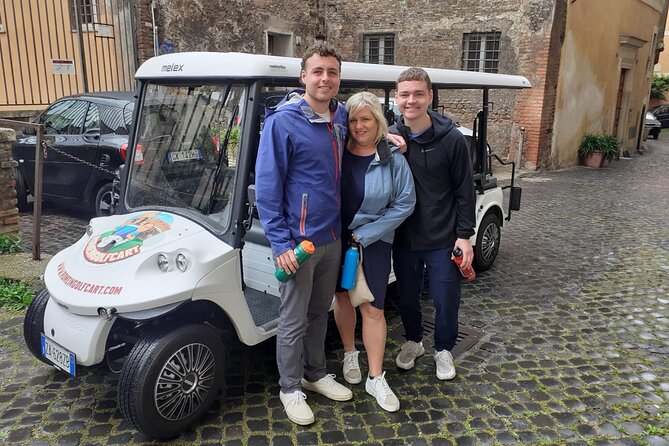 Rome in a Golf Cart Shared tour of Catacomb Ancient Appian - Colosseum Exterior Photos and Circus Maximus: Big Icons, Short Windows