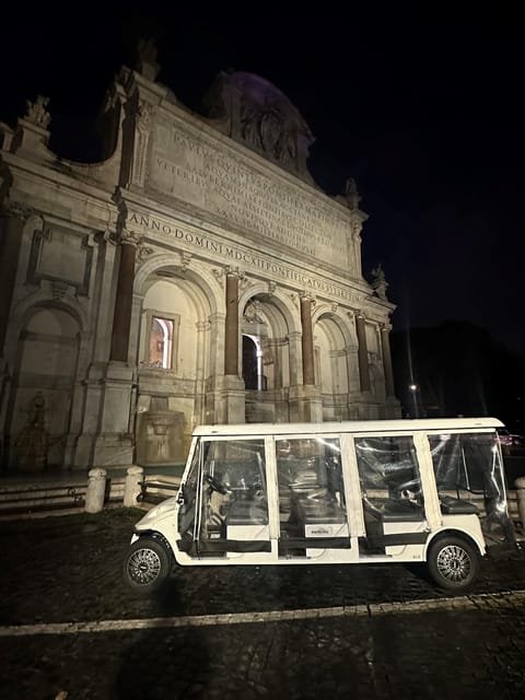 Rome Night Golf Cart Tour with Access to an Exclusive Dinner - Colosseum to Trevi: big icons, but with realistic time