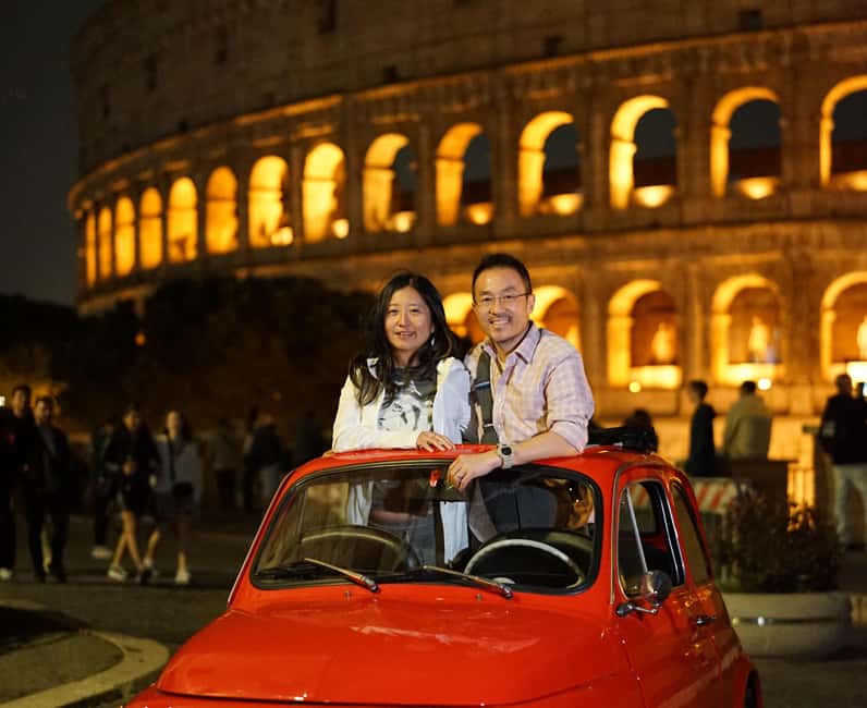 Rome: Night Tour in a Vintage Fiat 500 with Aperol Spritz - Meeting in Front of Famous Caffe Roma and Getting Oriented Fast