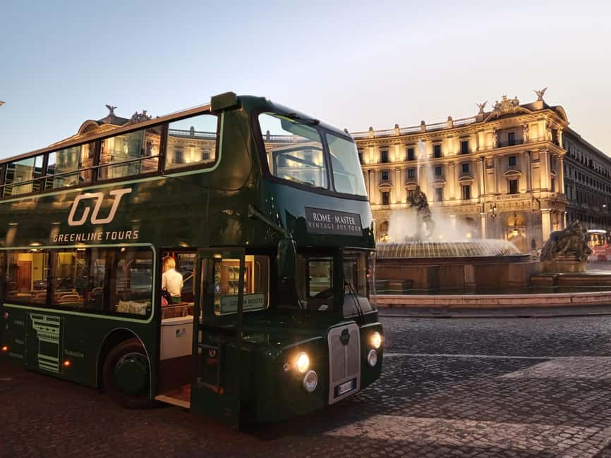 Rome: Nighttime Tour by Open-Top Bus with Tasting Stop - Key things to know before you go