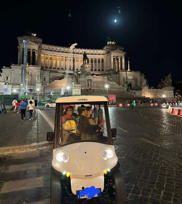 Rome: Nocturnal Golf Cart Tour - From Piazzale Flaminio to the cart: the start that sets the tone