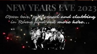 Rome: NYE Pub Crawl and Club - The 8:30–9:30 open bar window: drinks, pizza, and timing that actually matters