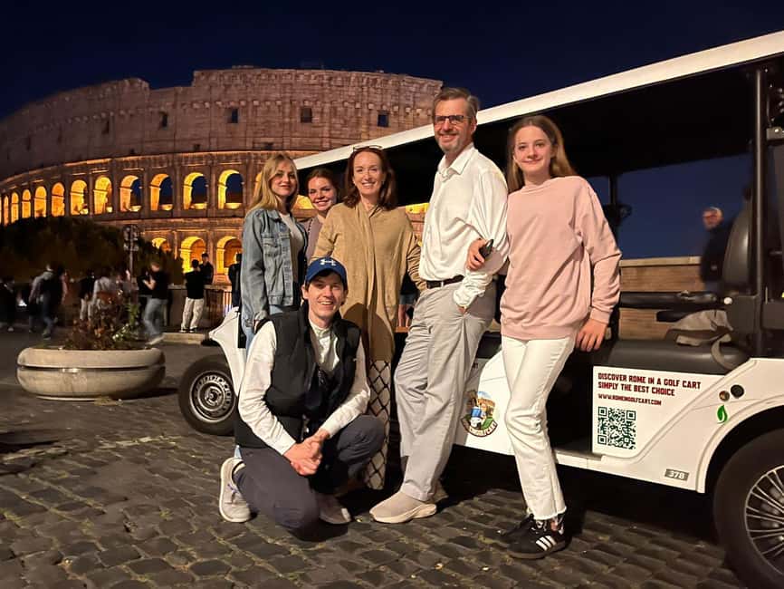 Rome: Private Golf Cart Night Sightseeing Tour & Aperitivo - Why Rome at night feels different in a golf cart