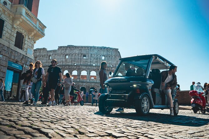 Rome: Private Golf Cart Tour - Colosseum from the outside: big scale, quick context