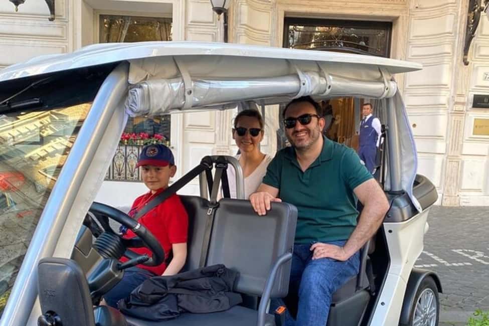 Rome: Private Golf Cart Tour with Artisanal Gelato Tasting - Colosseum timing and the Vatican-area photo view