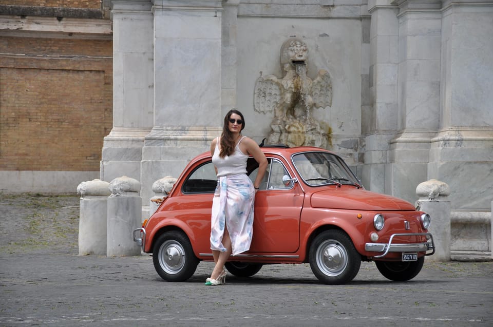 Rome Private Tour and Photo in a Vintage Fiat 500 - Giardino degli Aranci: scenic time with classic Rome views