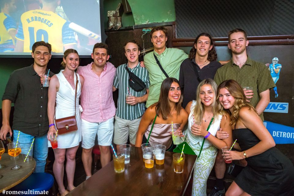 Rome: Pub Crawl and Ultimate Party with Open Bar and Pizza - A 5-hour plan built around the 9:30 open bar