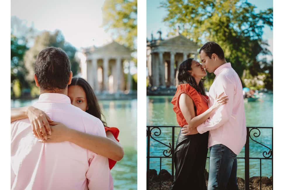 Rome: Romantic Couple Photoshoot at Villa Borghese - Colosseum and Campidoglio: big Roman drama, short session math