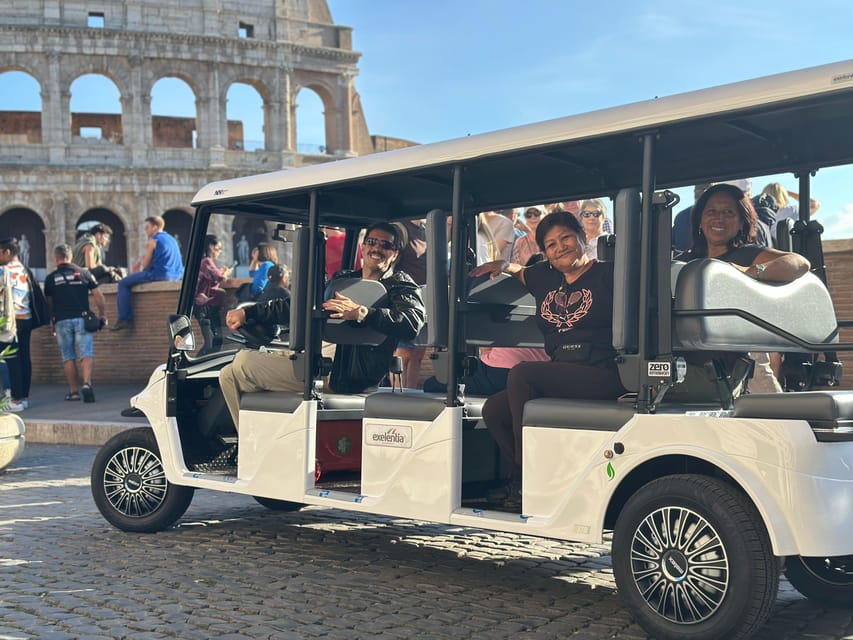 Rome: Sightseeing Tour by Golf Cart - Colosseum photo stop plus guided time: seeing it twice
