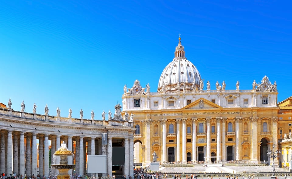 Rome: St. Peter’s Basilica Tour with Dome Lift Access - From St. Peter’s Square to elevator terrace views