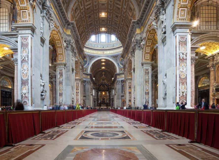 Rome: St. Peter’s Basilica Tour with Vatican Grottoes - Inside St. Peter’s Basilica: Pietà, Baldachin, dome views, and mosaics that make sense