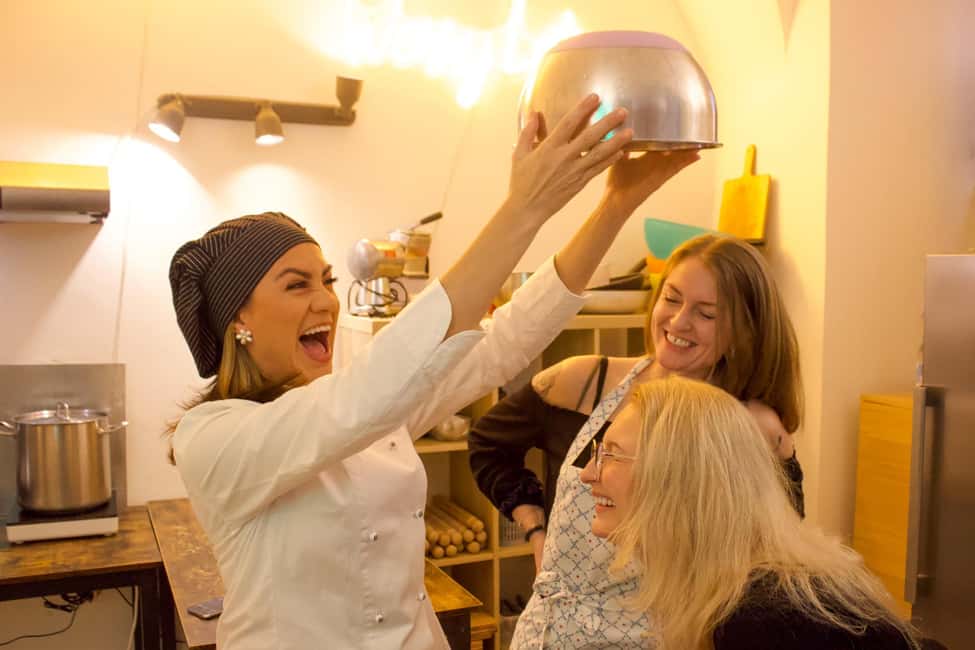 Rome: Traditional Pasta, Spritz & Tiramisu Cooking Class - Rolling fettuccine in real time: from dough to cuts