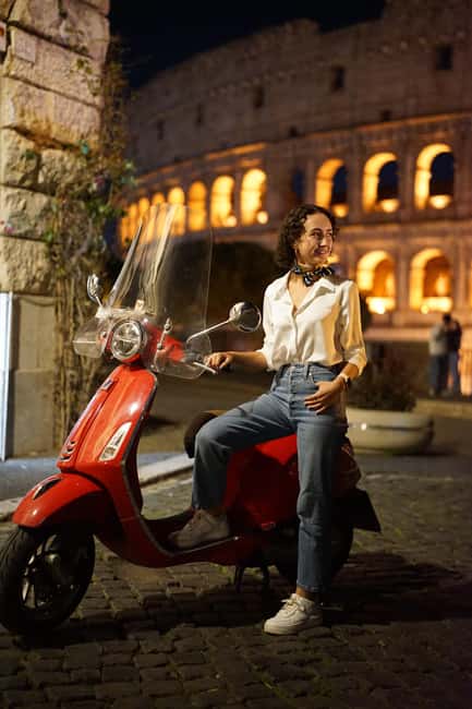 Rome: Vespa Night Tour with Aperol Spritz & Photos - Meeting by Caffe Roma: what happens before you ride