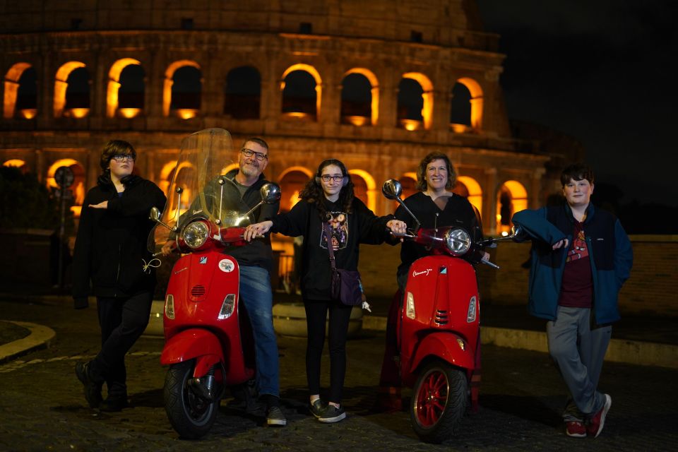Rome: Vespa Scooter Night Tour with Pro Photographer - Piazza dei Cavalieri di Malta: A Quick Look With Room to Breathe