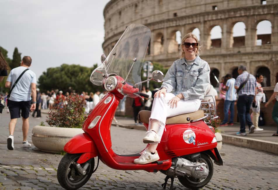 Rome: Vespa Sightseeing Tour with 25 Professional Pictures - Terrazza del Gianicolo: coffee, tea, wine, and the second photo set