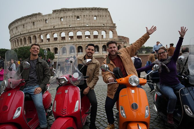 Rome: Vespa Tour with Photographer and Tiramisu treat - Colosseum Stop: Quick Look, Free Admission Ticket Listed