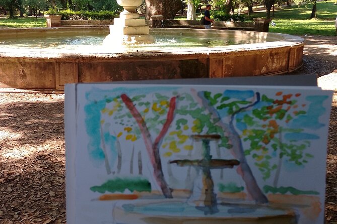 Sketching in Rome Villa Borghese Private lesson with Guido - Price and value for a private 2.5-hour session