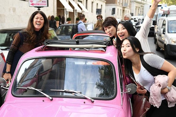 The ORIGINAL Fiat 500 3hour chauffeured tour - Trastevere break plus Janiculum panoramic viewpoints