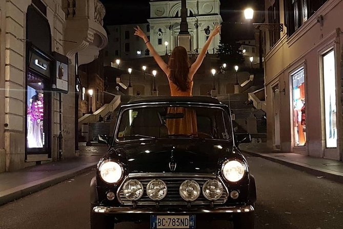 THINK BIG, GO MINI! Rome Day&Night in Mini Cooper Classic Cabrio - Trastevere at night: aperitif break and real neighborhood mood