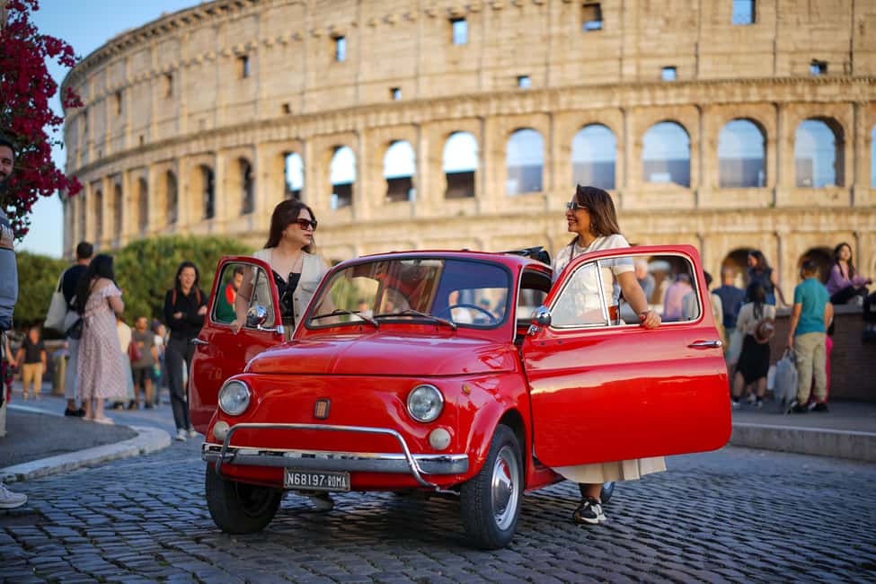 Timeless Rome: A Journey in a Vintage Fiat 500 - Your 2-hour route: Colosseum stop, major passes, and scenic pauses
