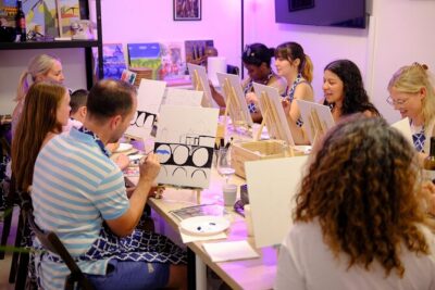 Tipsy Painting Class Rome - Finding the Monti studio near Corso Vittorio Emanuele II
