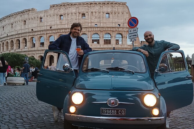 Tour of Rome Aboard a Vintage Fiat 500 - Colosseum Outside Only: The Best Panoramic Photo Break