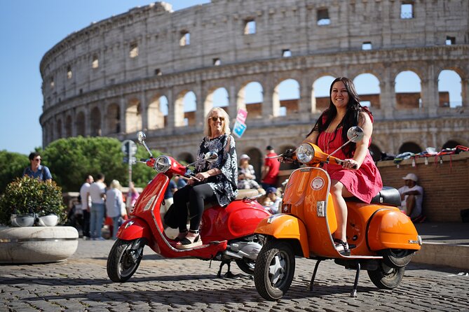 Vespa scooter Journey with Professional Photography - Stop 1: Colosseum Area and Piazza Venezia Connection