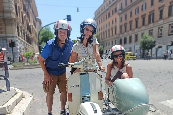 Vespa Sidecar Tour By Night with Pickup - Pickup, helmets, and the small-group rhythm you’ll feel