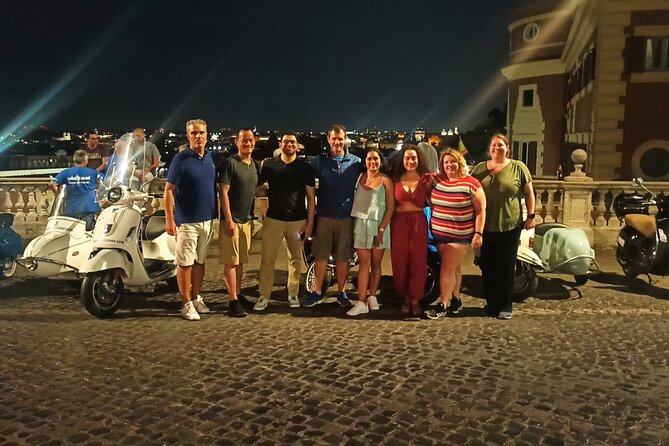 Vespa Sidecar Tour By Night with Pickup - Caracalla Baths and the Pyramid of Cestius fly-by moments