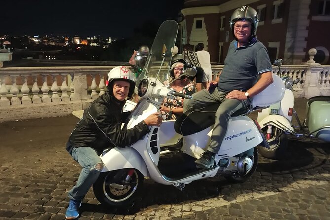 Vespa Sidecar Tour By Night with Pickup - Giardino degli Aranci: orange garden, views, and an optical illusion