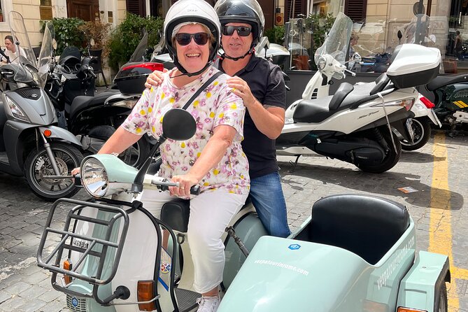 Vespa Sidecar Tour By Night with Pickup - Start at Piazza Venezia and get oriented fast