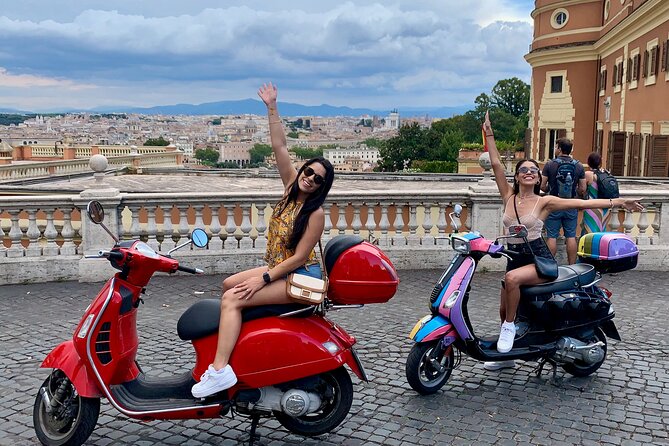 Vespa Tour in Rome Driven by Us with Optional Pick Up - Giardino degli Aranci and Terme di Caracalla: Views and Quiet Stops