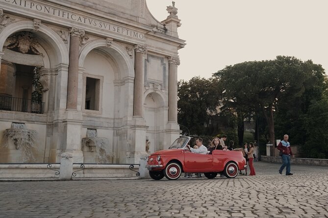 Vintage Fiat 500 Cabriolet: Rome's Highlight Semi Private Tour - Gianicolo hill viewpoint: prosecco, photos, and the big Rome panorama
